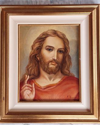 Quadro di Cristo olio su tela