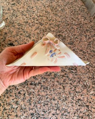 Portatovaglioli Capodimonte ceramica made in Italy