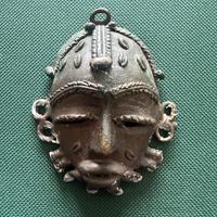 Maschera passaporto in bronzo - arte africana