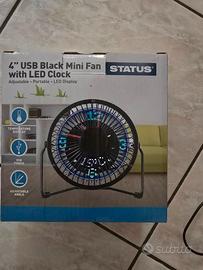 Mini Ventilatore USB 4" con LED – da riparare