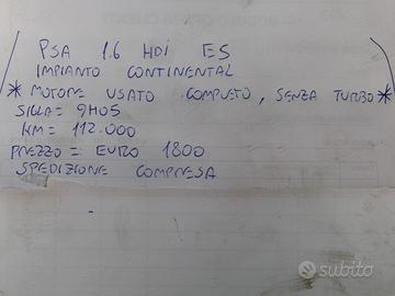 Motore psa 1.6 hdi es 9h05