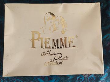 Tris centri tessuto puro lino Piemme