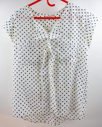 Top GAP bianco a pois - estivo