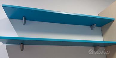 2 mensole color azzurro