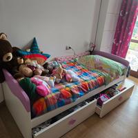 Lettino bambina cm 90x200 completo