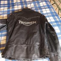 giubbotto moto pelle Triumph 