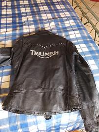 giubbotto moto pelle Triumph 