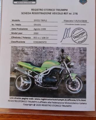 TRIUMP SPEED TRIPLE 955I