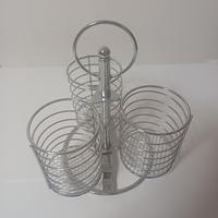 Porta bicchieri in acciaio. 