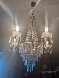 Lampadario Vintage stile imper con cristalli