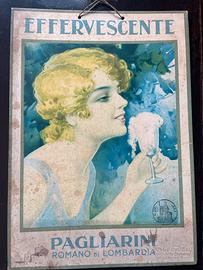 Raro cartello pubbl.d’epoca Pagliarini 1931 con ma