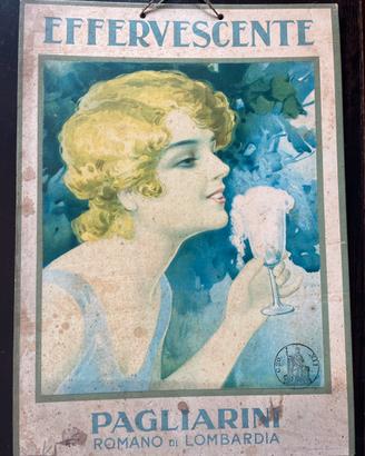 Raro cartello pubbl.d’epoca Pagliarini 1931 con ma