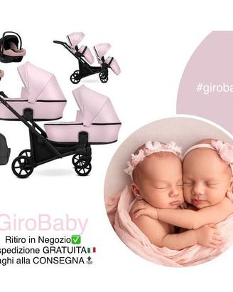 gemellare fratellare passeggino trio NUOVI