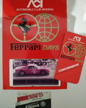 Formula Uno anni 80 biglietti gare 1982-1984