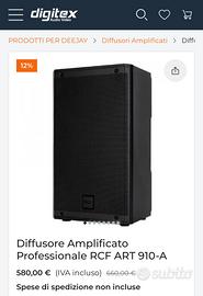 DIFFUSORI AMPLIFICATI RCF NUOVI