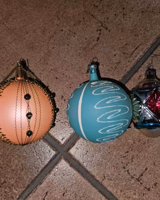 Palle di Natale in vetro soffiato anni 60