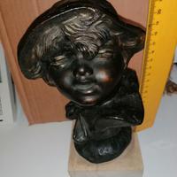 Scultura in bronzo Fine 800 Michetti  contadinello