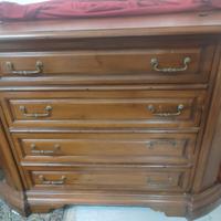 Scrivania/Cassettone secretaire in legno massiccio