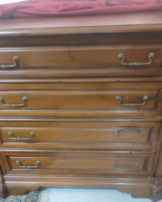 Scrivania/Cassettone secretaire in legno massiccio