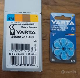VARTA Batterie per apparecchi acustici tipo 675, 
