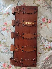 Rubrica Telefonica Vintage da Tavolo in Pelle