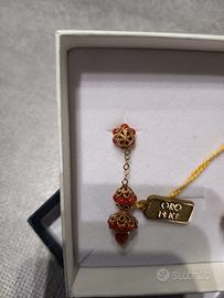 Orecchini oro e corallo