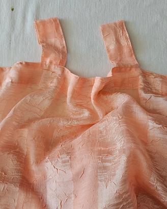 2 tende rosa pesca con passanti 280x140cm
