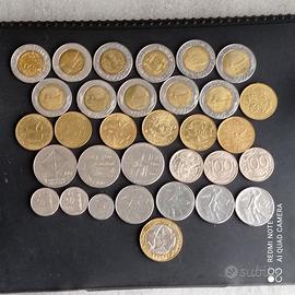 serie di 32 monete conio lira e ricorrenze