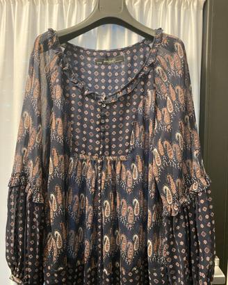 Blusa in chiffon maniche lunghe