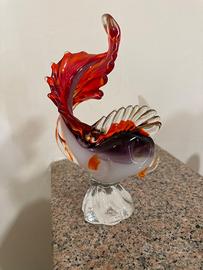 Scultura in vetro di murano pesce