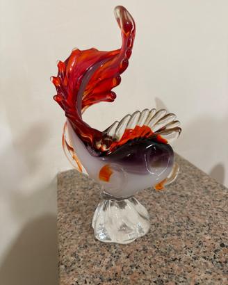 Scultura in vetro di murano pesce
