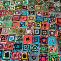 Plaid coperta motivi uncinetto 