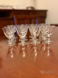 Set 12 bicchierini calici da liquore vintage 