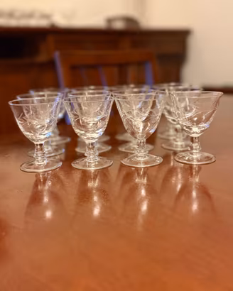 Set 12 bicchierini calici da liquore vintage 