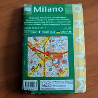 mappa stradale e turistica vintage di Milano,