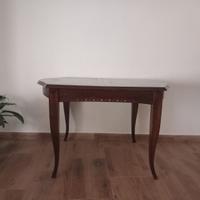 tavolo allungabile e 4 sedie in teak e lampada