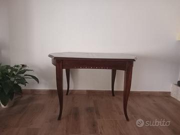 tavolo allungabile e 4 sedie in teak e lampada