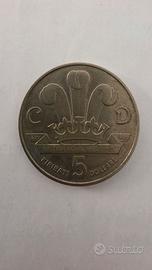 Moneta  5 Dollari Kiribati 1981