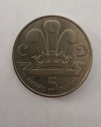 Moneta  5 Dollari Kiribati 1981