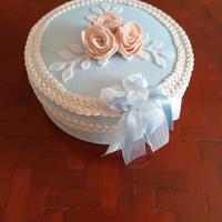 Scatola portaoggetti con rose