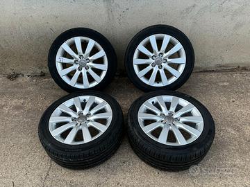 4 RUOTE CERCHI IN LEGA 16" COMPLETE AUDI A1 (8X)