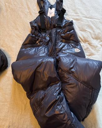 Salopette neve Moncler blu tg 12 anni