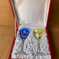 coppia di calici Moser in elegante cofanetto