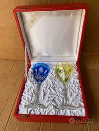 coppia di calici Moser in elegante cofanetto