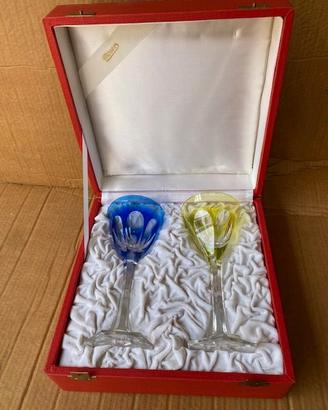 coppia di calici Moser in elegante cofanetto