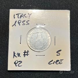 Collectible Coin 5 Lire 1955 KM# 92 🇮🇹