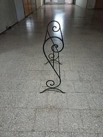 Set 5 accessori bagno ferro battuto nero