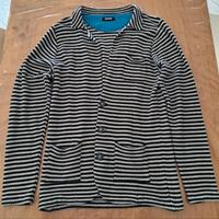 giacca uomo a strisce blu e bianche in cotone