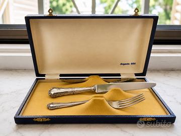 Set posate Argento 800 nuove con cofanetto