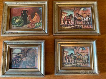 4 miniature vintage Del Fiore e Paglaccio/Lucas